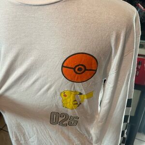 POKEMON PIKACHU 025 Anniversary Long Sleeve T-Shirt Men's Medium - Cotton